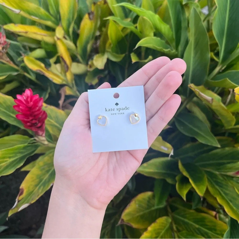 NWT Kate Spade Signature Spade Earrings • Cream Multi